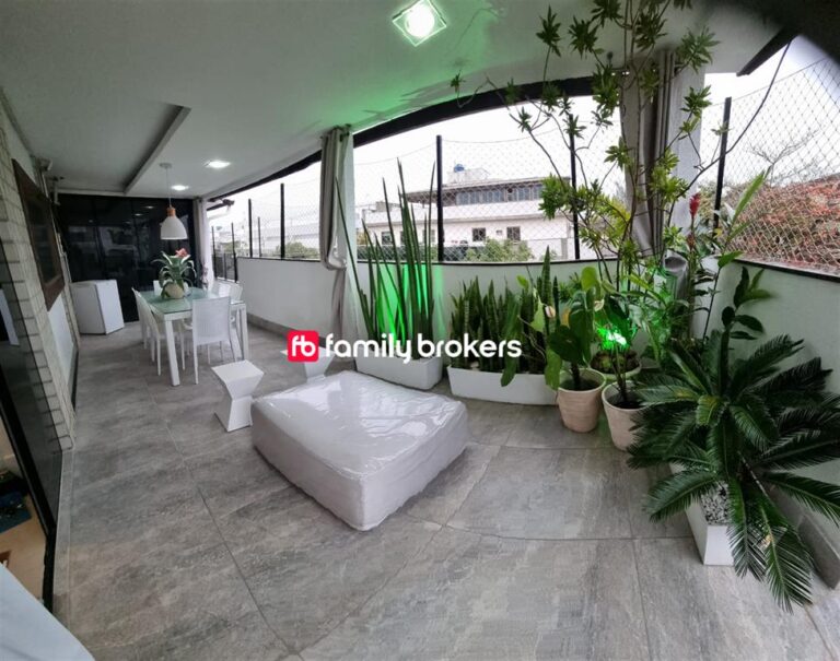 RECREIO: COBERTURA LINEAR DE 177m² – 3 QUARTOS – 2 SUÍTES.